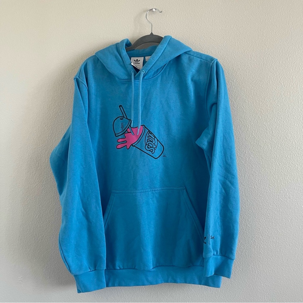 Adidas Light Blue Hoodie with The Simpsons Design
